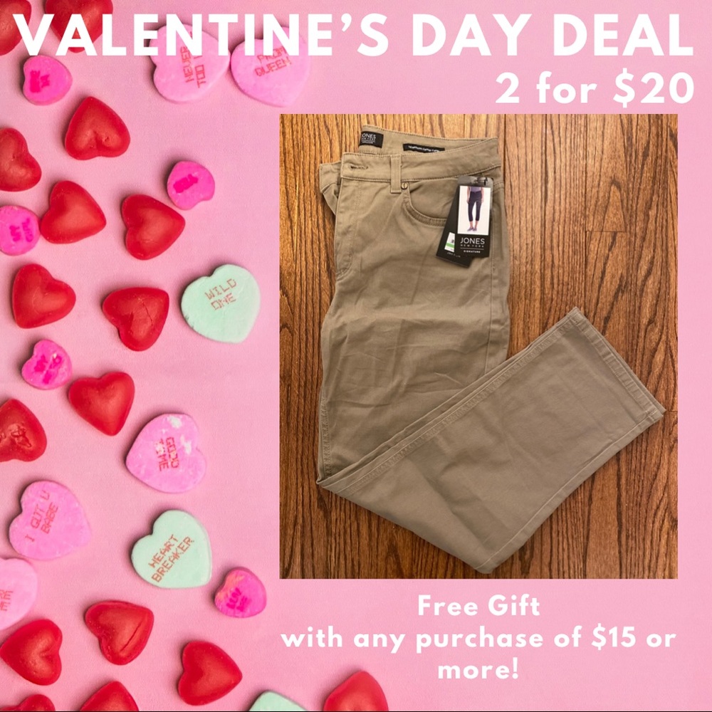 💗🛍2/$20🛍💗 Jones NY Sz. Cuffed Capri Pant NWT